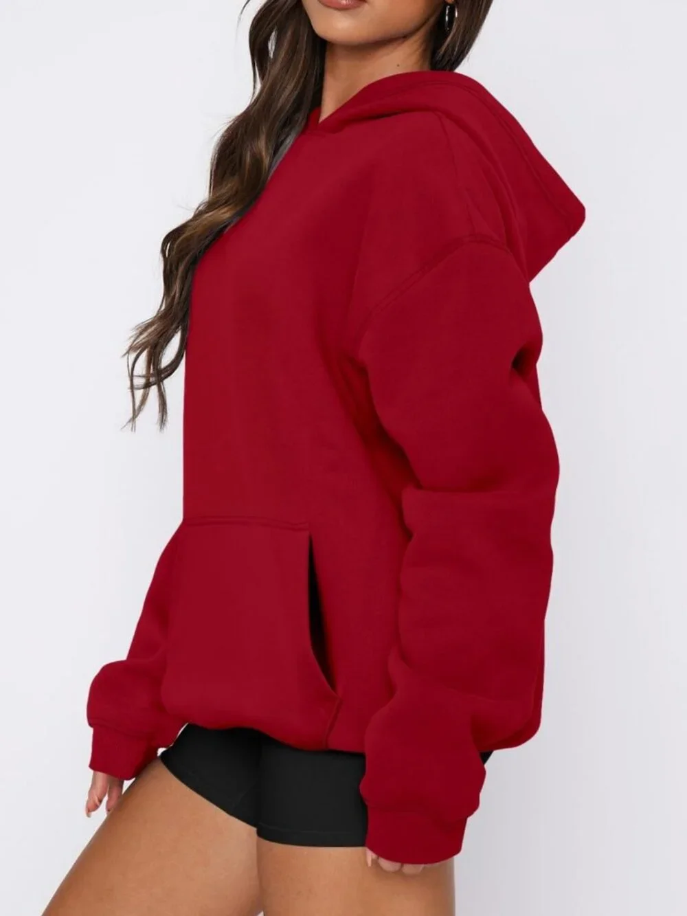Cozy Casual Pullover Hoodie for Women | Long Sleeve, Kangaroo Pocket, Drop